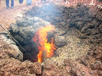 Огонь из вулканической почвы